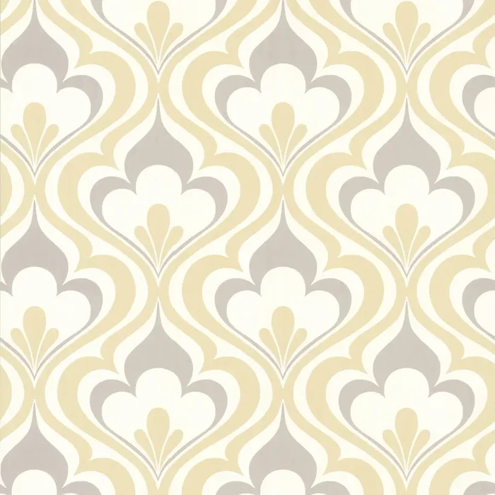 Beacon House 2535-20601 Lola Yellow Ogee Bargello Wallpaper