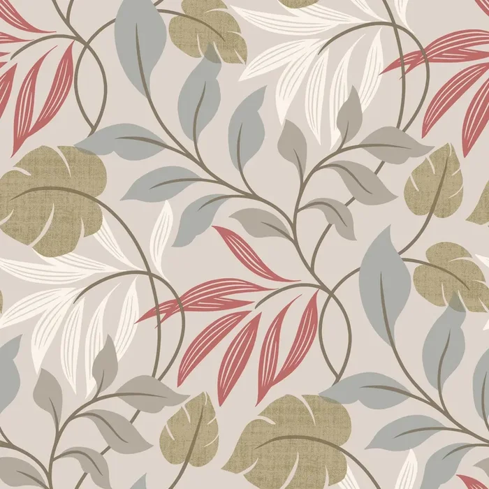 Beacon House 2535-20626 Eden Grey Modern Leaf Trail Wallpaper