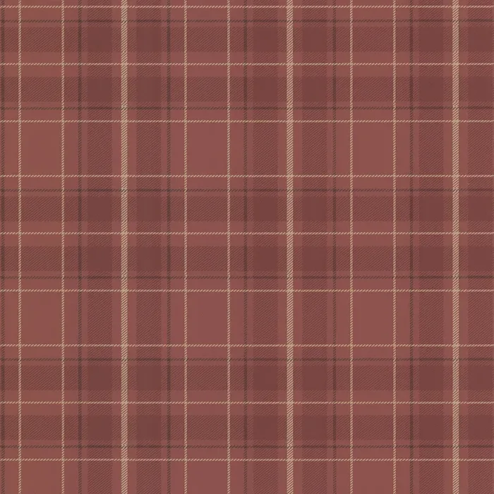 Beacon House 2604-21224 Caledonia Burgundy Plaid Wallpaper