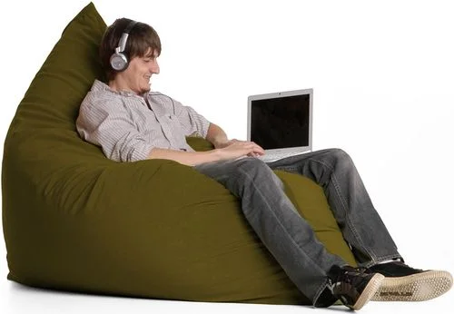 Beanbag Foam Lounger in Suede Olive – Jaxx Bean Bags – 10822118