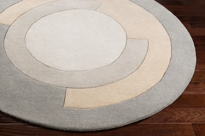 Beck BCK-1004 3ft Round Handmade Wool Accent Rug