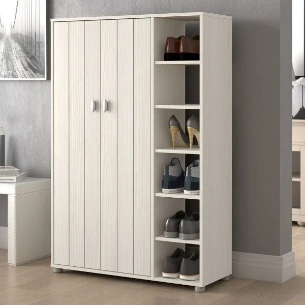 Bideford Tall Modern 2 Door Shoe Cabinet