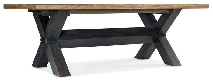 Big Sky – Trestle Dining Table With 2-20″ Leaves