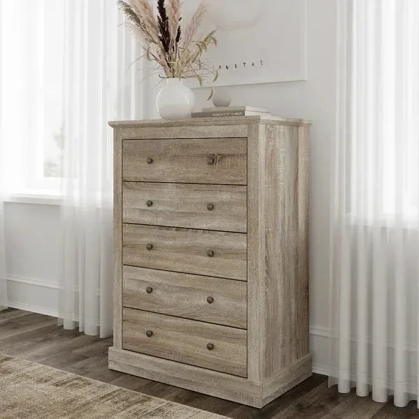 Biscuit Barbee 5 Drawer 31” W Chest