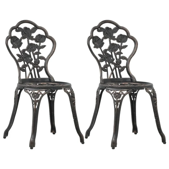 Bistro Chairs 2 Pcs Cast Aluminium