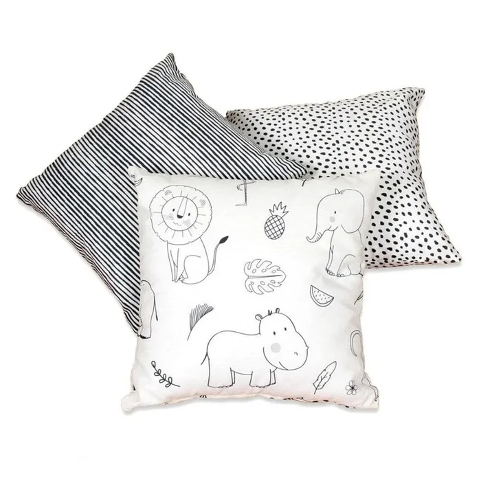 Black & White Animal Print x 3 Pillows