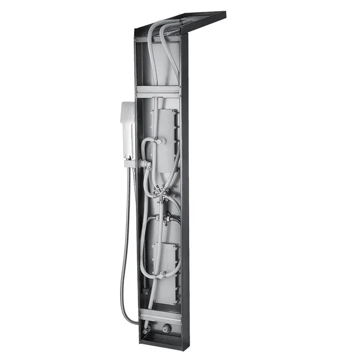 Black 50″ Shower Panel with Adjustable Shower Head