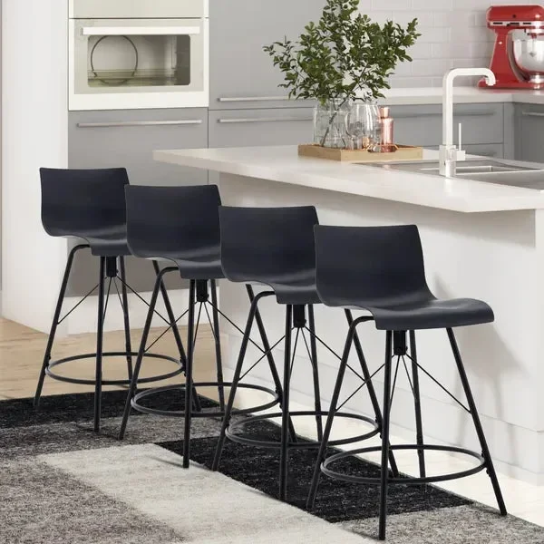 Black Tulletl Swivel 26″ Counter Stool (Set of 4)