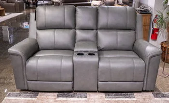 Bleckley – Anchor – Power Reclining Loveseat With Console / Adjustable Headrest
