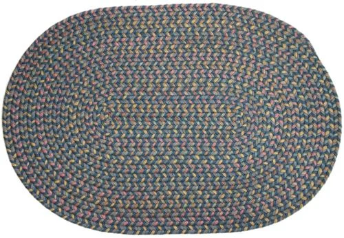 Blossom Blue 10’x13′ Braided Rug – Rhody Rug – BL-971013BL