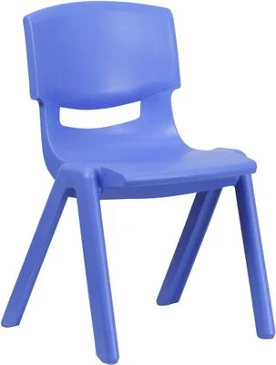 Blue Plastic Stackable School Chair – YU-YCX-005-BLUE-GG