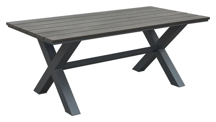 Bodega Dining Table Ind. Gray & Brown, Plastic