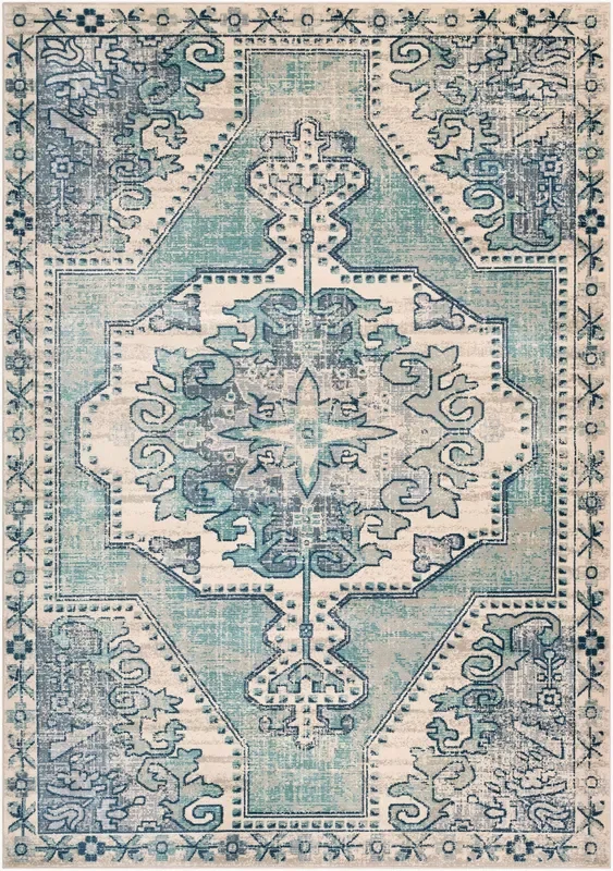 Bohemian BOM-2301 5′ x 7′ Machine Woven Area Rug