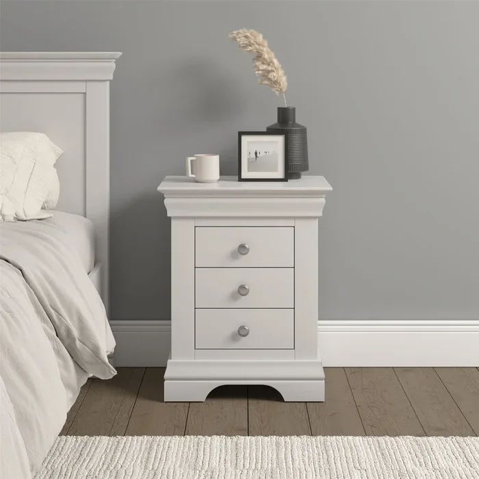 Bordeaux 3 Drawer Bedside Table