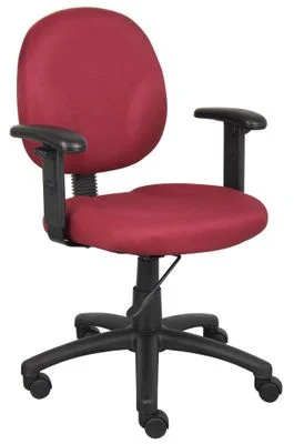 Boss Diamond Task Chair In Burgundy – B9091-BY