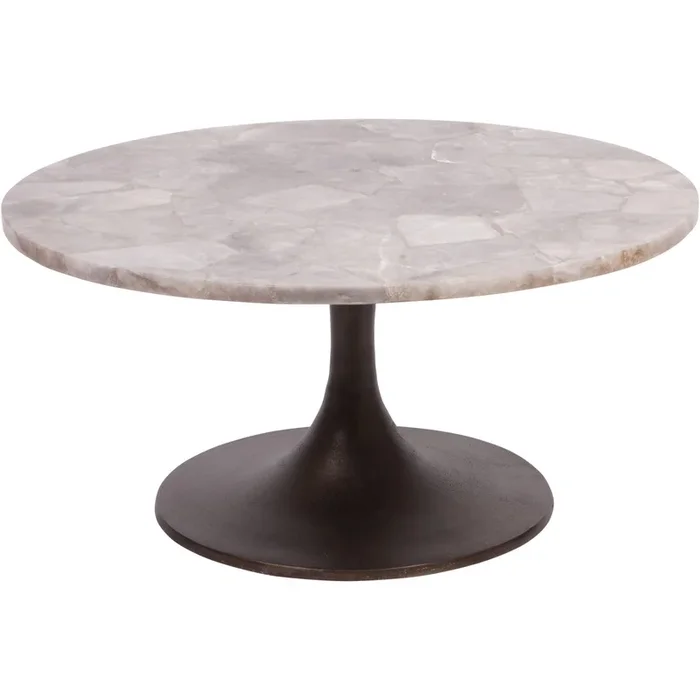 Bosworth Round Smokey Quartz Coffee Table 80cm