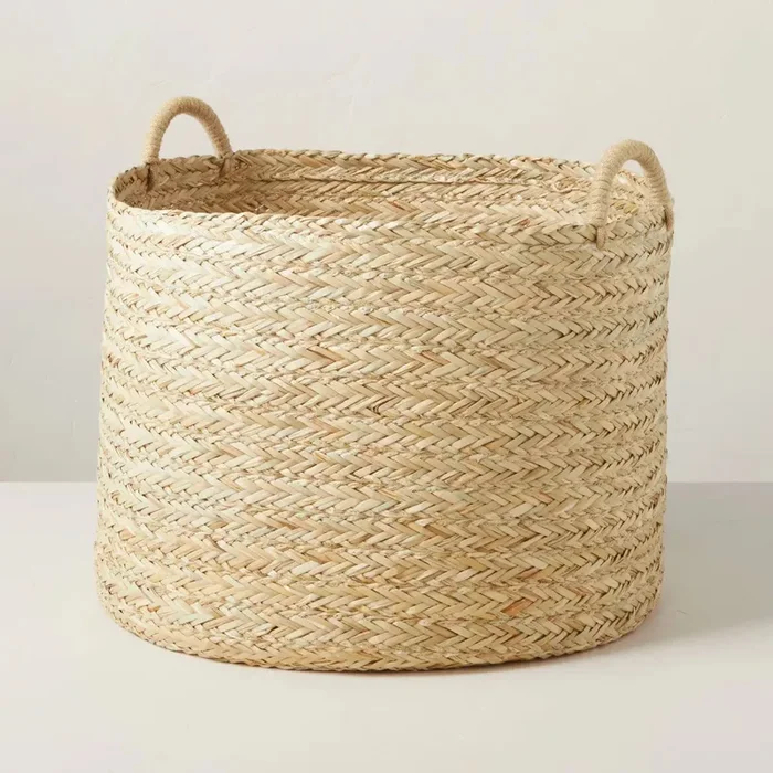 Braided Grass Storage Basket SHOWROOM ITEM