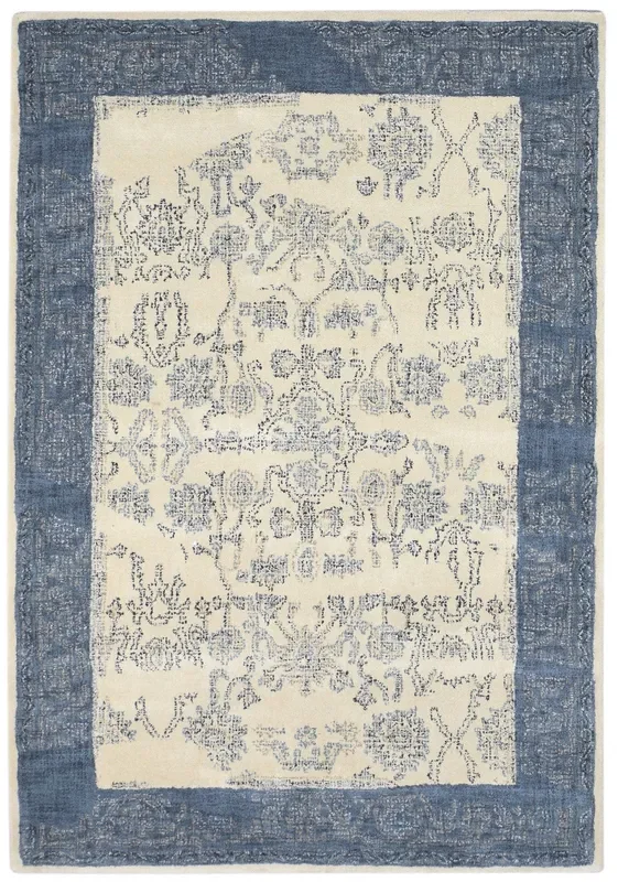 Bren Wool Cream Rug 5′ X 8′ Persian Hand Tufted Oushak Oriental