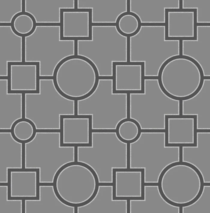 Brewster 2704-21806 Matrix Black Geometric Wallpaper