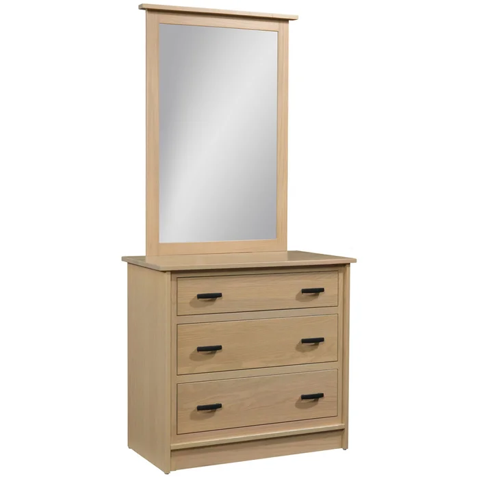 Brookfield Mission Style 3-Drawer Dresser with Mirror Option