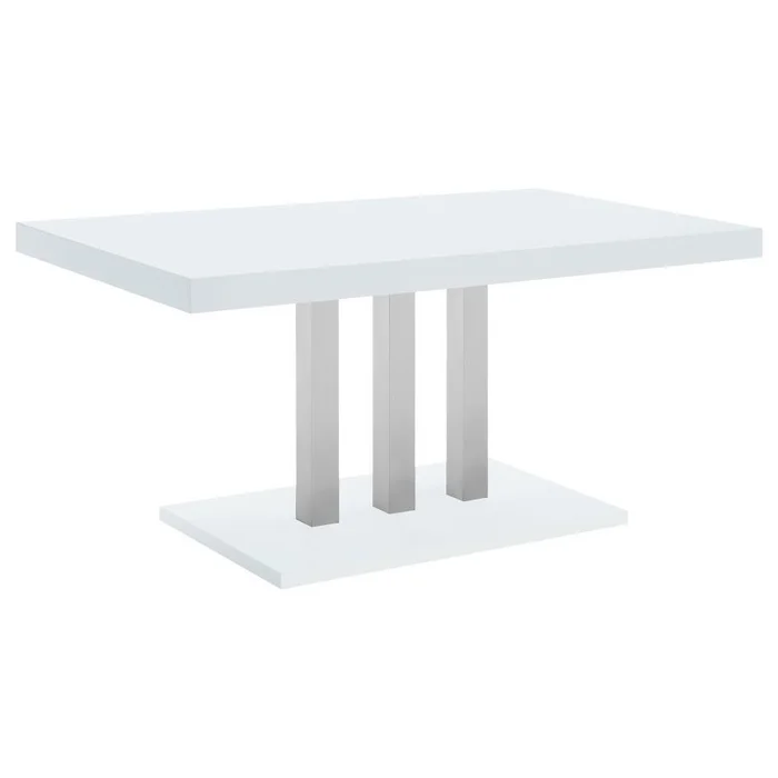 Brooklyn – Rectangular Dining Table – White High Gloss