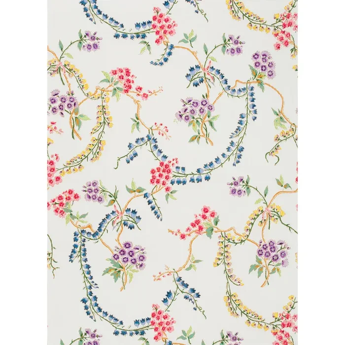 BRUNSCHWIG & FILS 8015128.1.0 LES GLYCINES BLANC Fabric