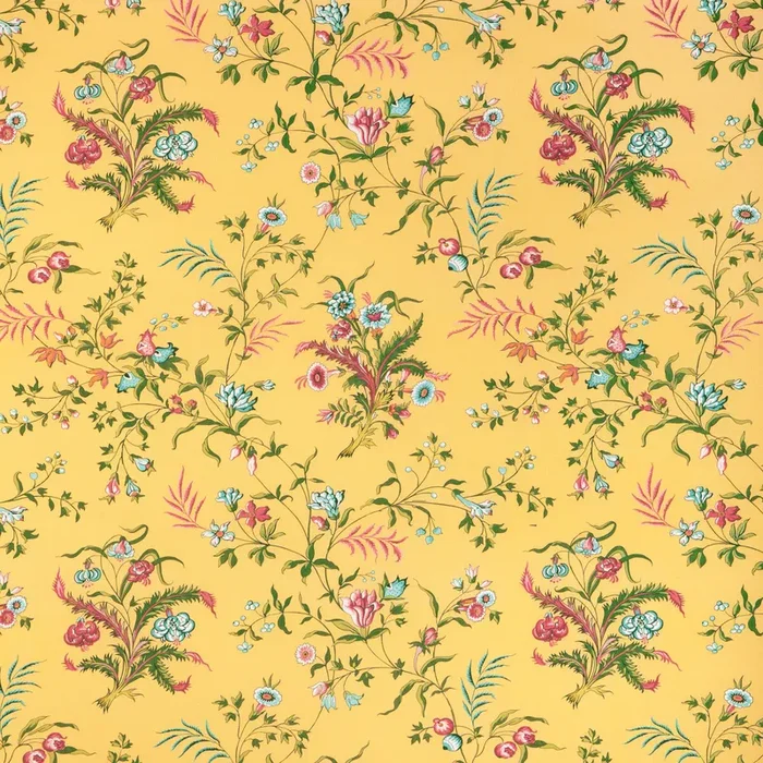 BRUNSCHWIG & FILS 8023107.430.0 CHANCAY PRINT SUN/LEAF Fabric