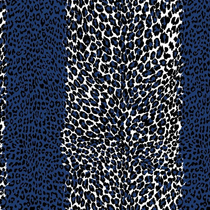 BRUNSCHWIG & FILS P8015103.5.0 LEOPARD BLUE Wallpaper