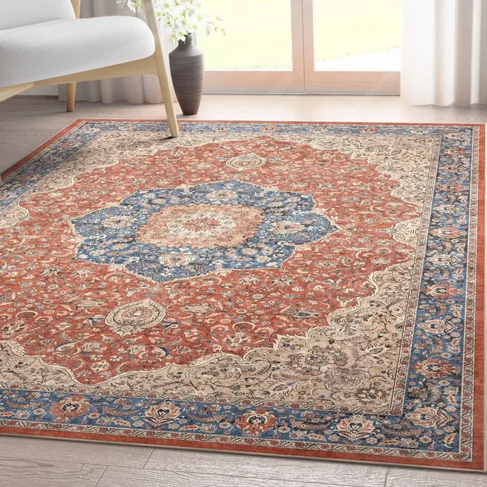 Brussels Red Floral Rug – High-Density Construction