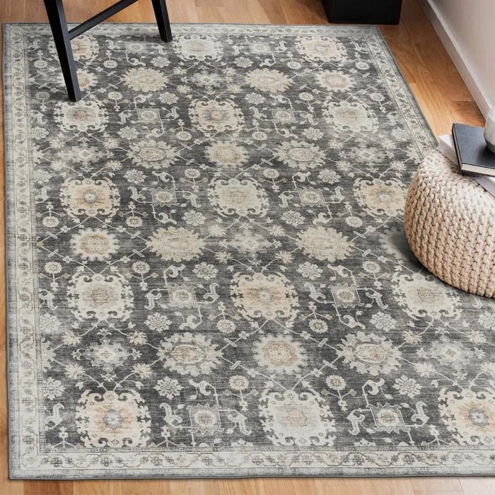 Bryn Vintage – Gray Beige Ivory – ReaLife Machine Washable Rug