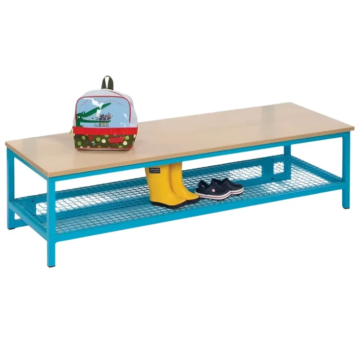 Bubblegum Cloakroom Bench With Boot Rack