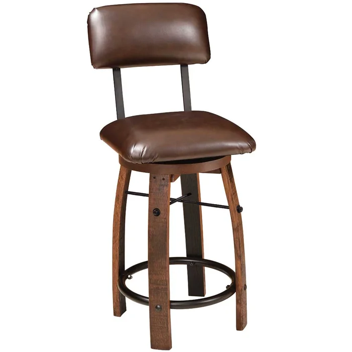 Buckston Barrel Stave Bar Stools