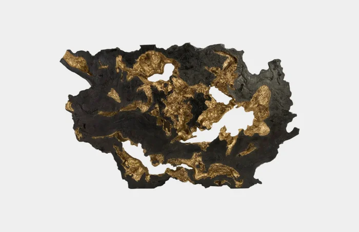 Burled Root Wall Art in Black & Gold Leaf – Phillips
