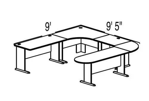 Bush Advantage Beech Design 38 – Plan For 9′ by 10′ Work Station