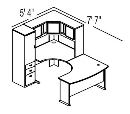 Bush Advantage Pewter Design 11 – Plan For Smaller Work Station