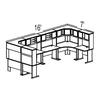 Bush Advantage Slate Design 49 – Plan For 16′ by 7′ Work Station