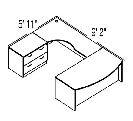 Bush C Series Corsa Hansen Cherry Design 26 – Plan For 5′ 11″ x 9′ 2″ Work Station