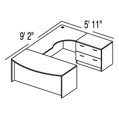Bush C Series Corsa Hansen Cherry Design 32 – Plan For 5′ 11″ x 9′ 2″ Work Station