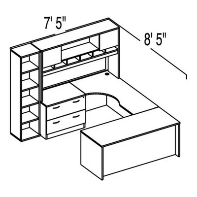 Bush C Series Corsa Mahogany Design 34 – Plan For 7′ 5″ x 8′ 5″ Work Station