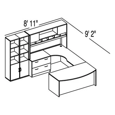 Bush C Series Corsa Mahogany Design 41 – Plan For 8′ 11″ x 9′ 2″ Work Station