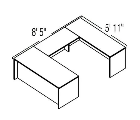 Bush C Series Corsa Medium Cherry Design 20 – Plan For 5′ 11″ x 8′ 5″ Work Station