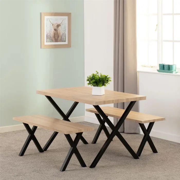 Buxton Dining Table and Bench Set