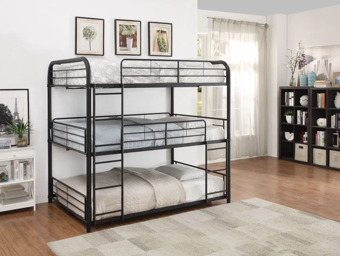 Cairo – Triple Full Bunk Bed – Black