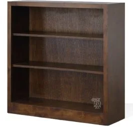 California Made Alder Wood Huntington 36″ High Bookcase in Mocha Finish