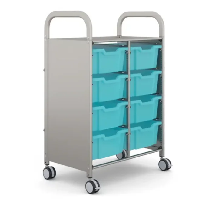 Callero® Gratnells Antimicrobial Double Trolley – 8 x Deep Trays