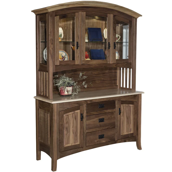Cambria 3 Door Amish Buffet & Optional Hutch