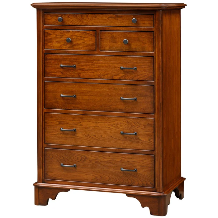 Cambridge Antique-Style Chest of Drawers with Ogee Bracket Feet