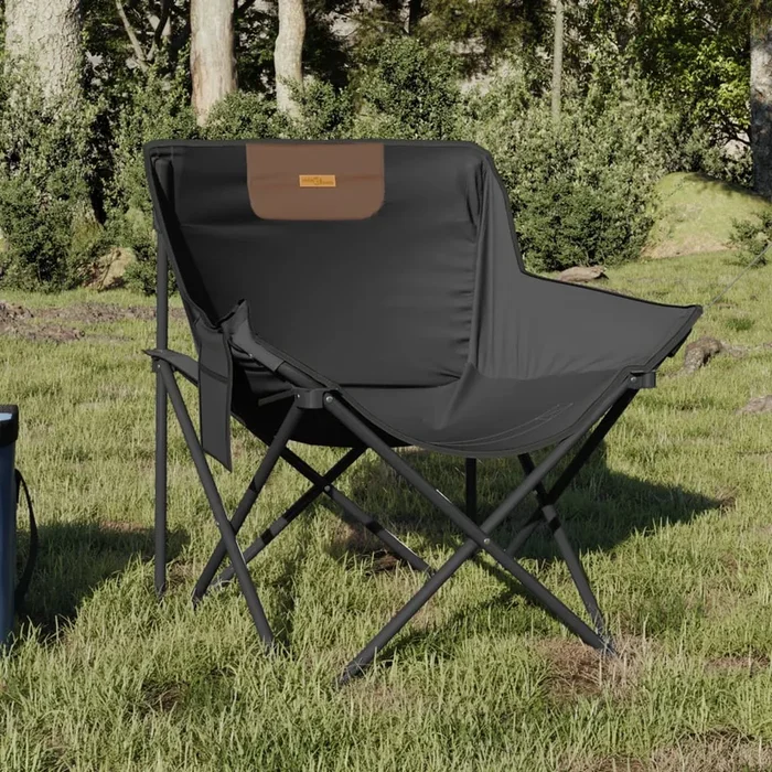 Camping Chairs With Pocket Foldable 2 Pcs