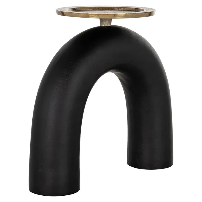 Candle holder Livi big (Black/gold)- Richmond Interiors – Please message to discuss pricing & availability before purchase