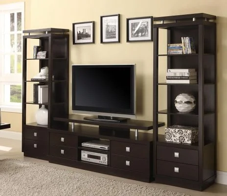 Cappuccino TV Console & 2 Media Towers – 700696